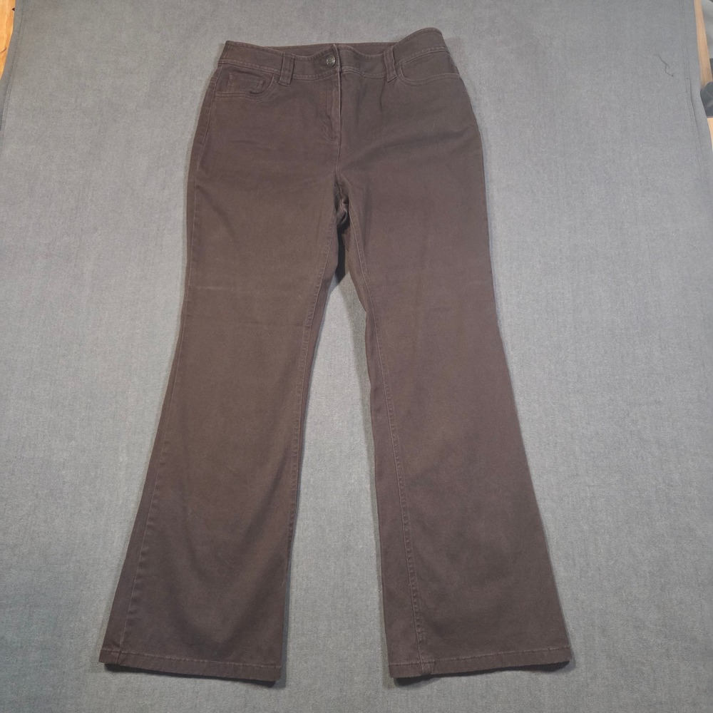 Style & Co Pants Womens 8P Brown Bootcut Mid Rise Stretch Back Flap Pocket